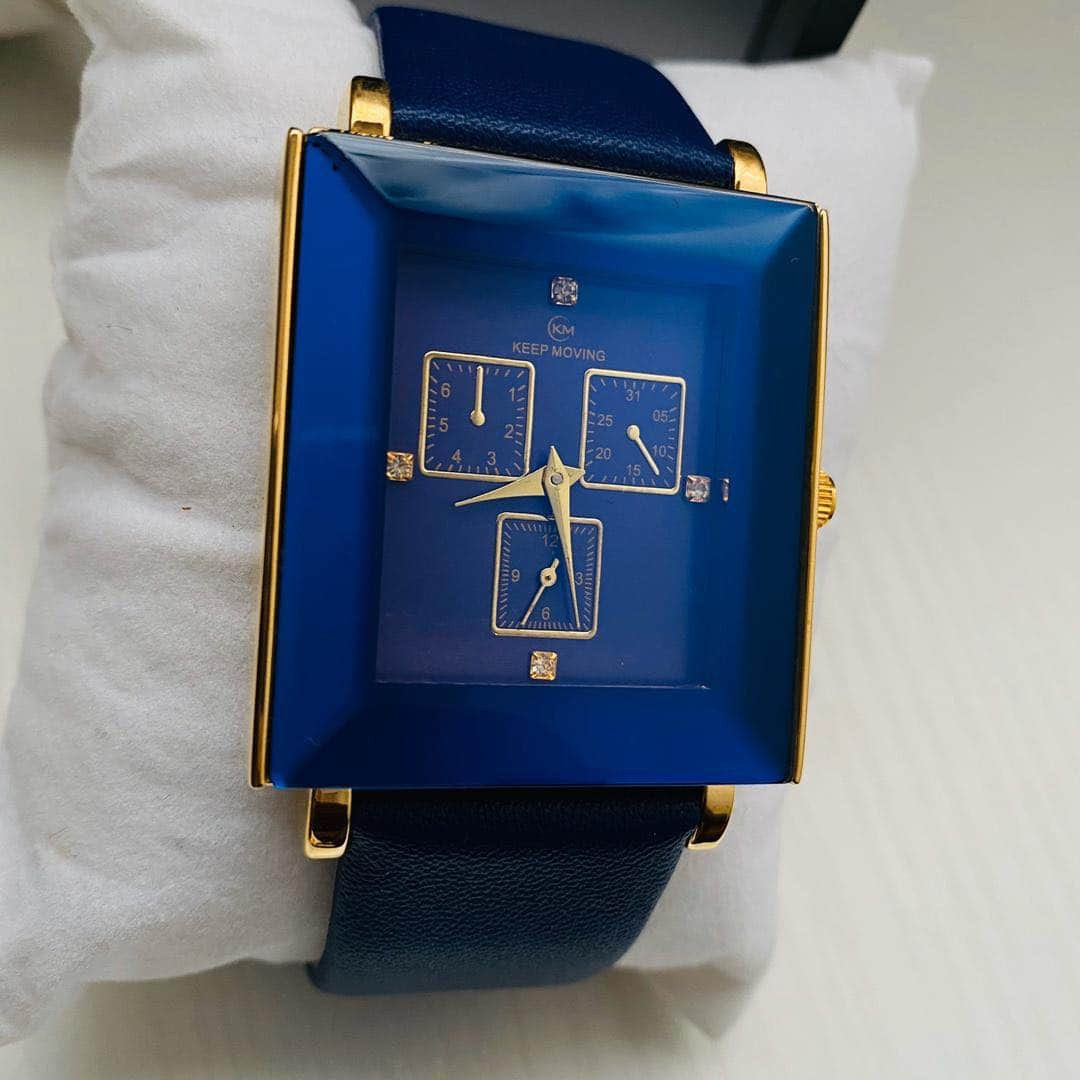 Keep moving Blue Color  Analog Unisex Watch
